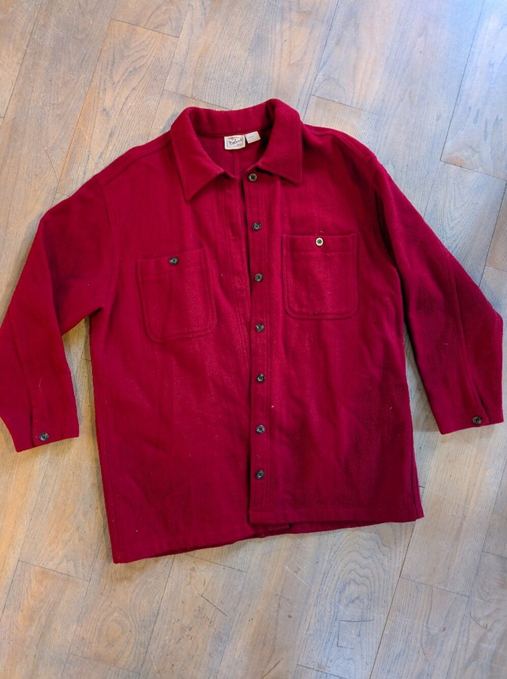 Vintage Woolrich Red Wool Shirt Jacket